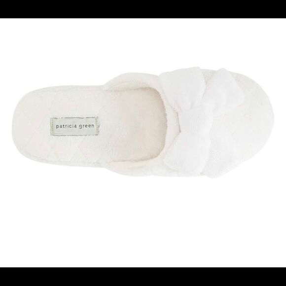 Patricia Green Bonnie Bow Terry Slippers Size 11 - Picture 2 of 3